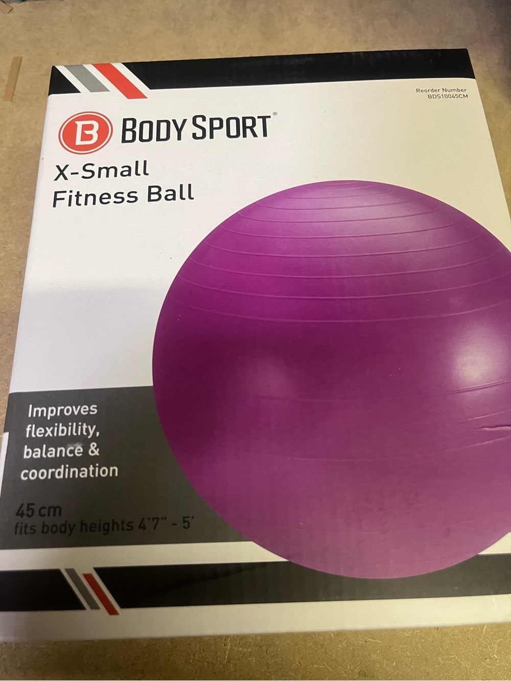 Body Sport X-Small Purple Fitness Ball - 45 cm